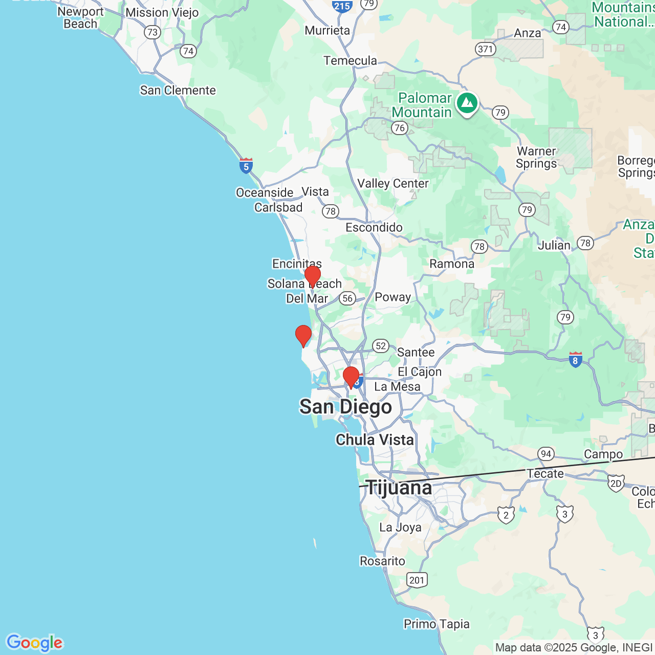 Google map image of our locations