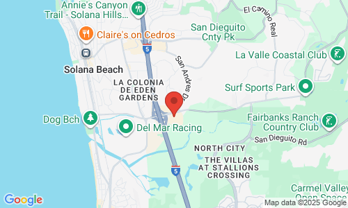 Google map image of our location in 2673 Via De La Valle Ste F Del Mar, CA