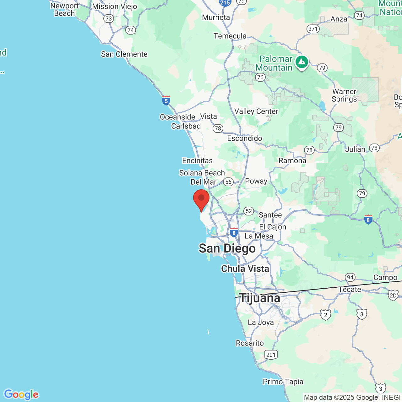 Google map image of our location in 7841 Fay Ave La Jolla, CA