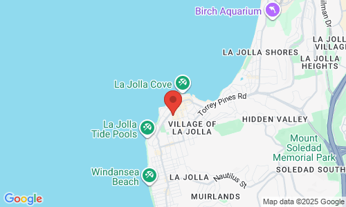 Google map image of our location in 7841 Fay Ave  La Jolla, CA